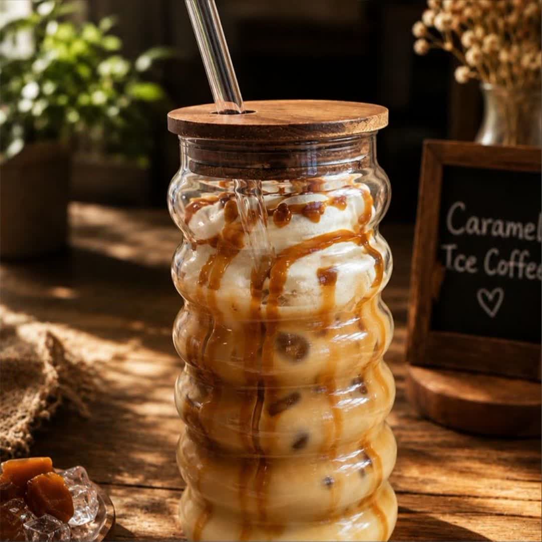 بطری اسموتی نی دار طرح دونات