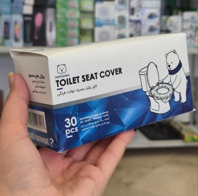 کاور نایلونی توالت فرنگی 30 عددیtoilet seat cover