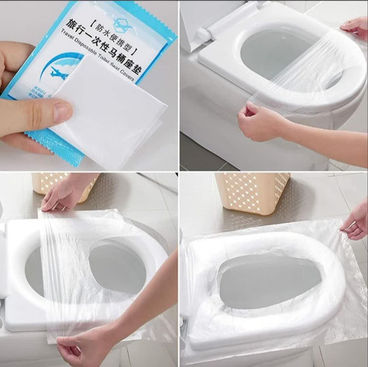 کاور نایلونی توالت فرنگی 30 عددیtoilet seat cover