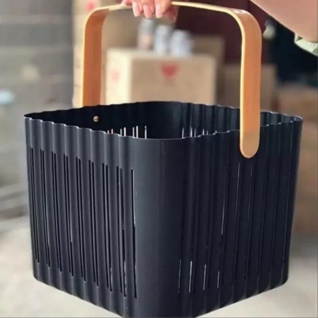 سبد مربع دسته دار مشکی